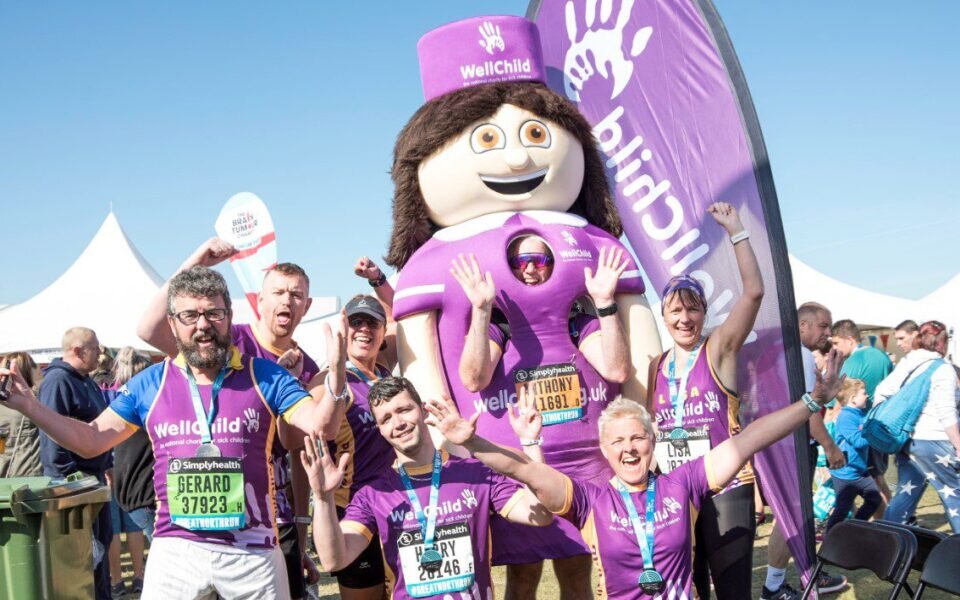 Team supporting WellChild at The Great North Run