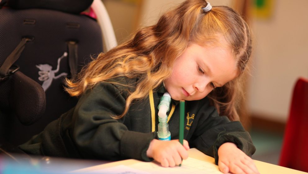 Child supported by WellChild, drawing