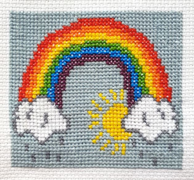 Cross stitch rainbow