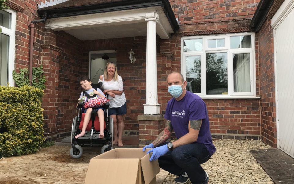 WellChild COVID Response Service delivering PPE to a family