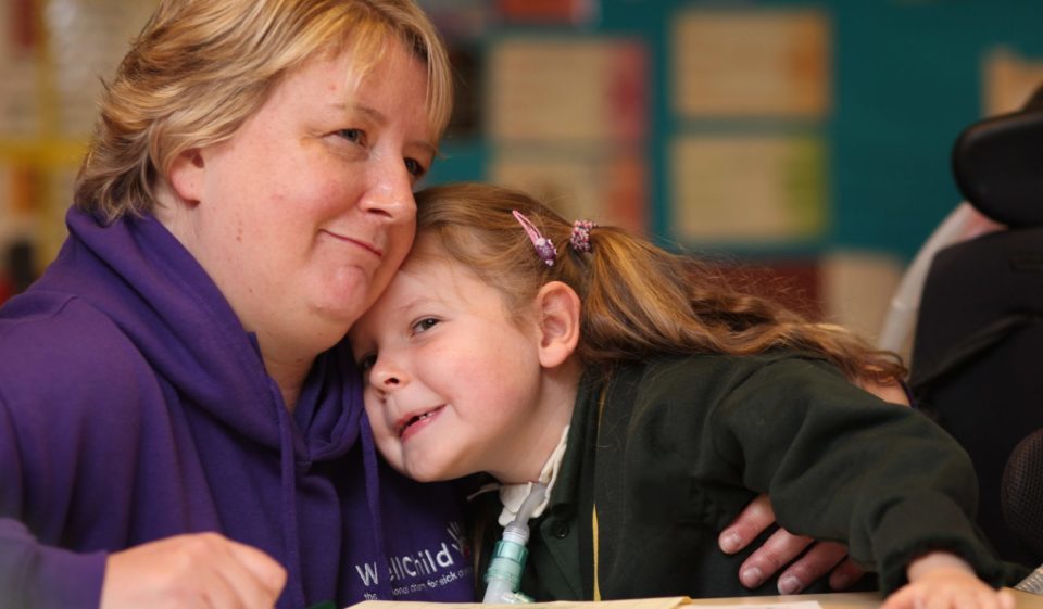 Maddison with WellChild Nurse