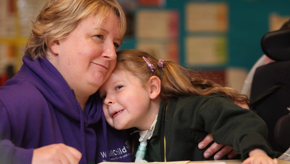 Maddison with WellChild Nurse