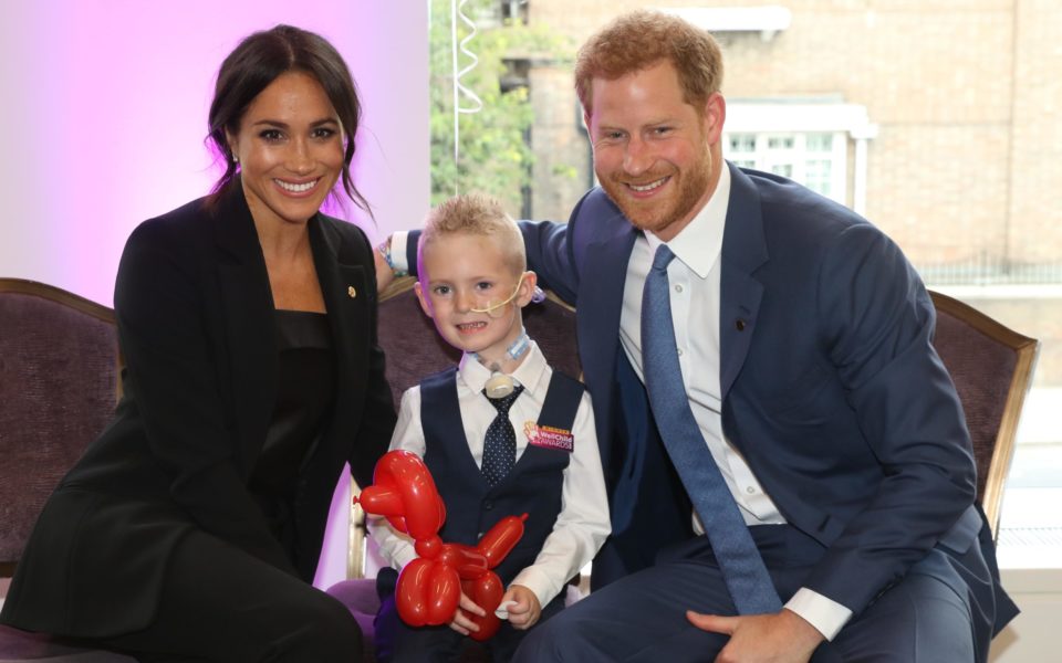 The Duke and Duchess of Sussex with WellChild Award winner McKenzie