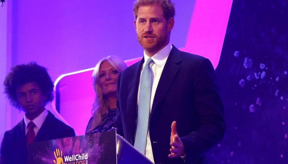 The Duke of Sussex speaking at the 2019 WellChild Awards
