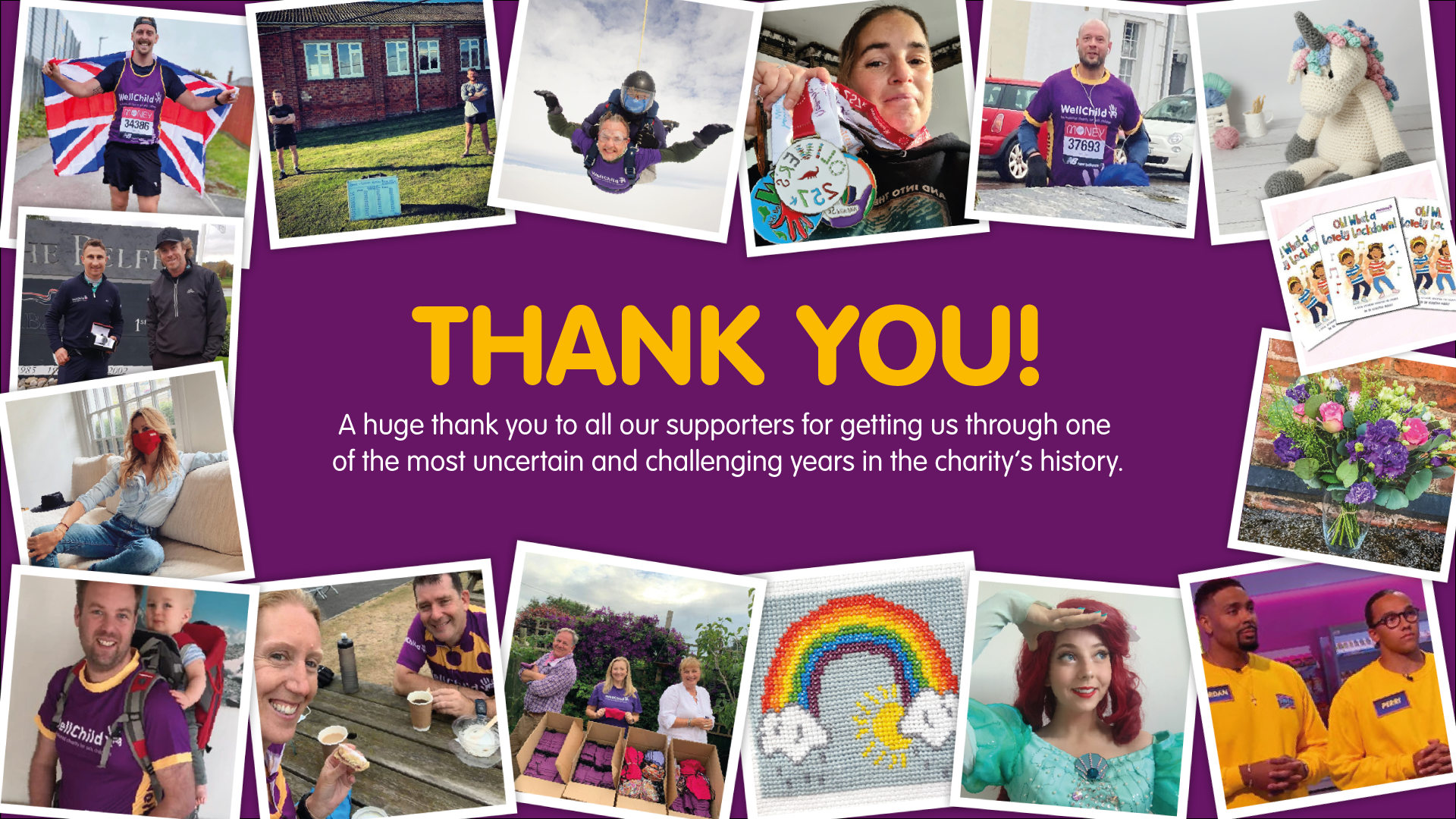 Collage of photos of our fundraisers in 2019-2021