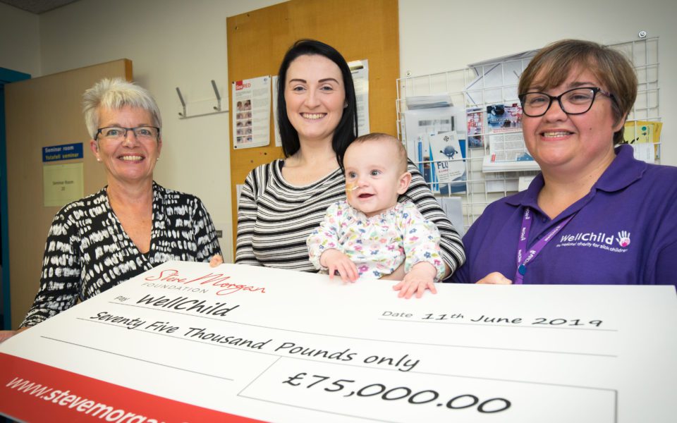 WellChild Nurse Esther presented with cheque