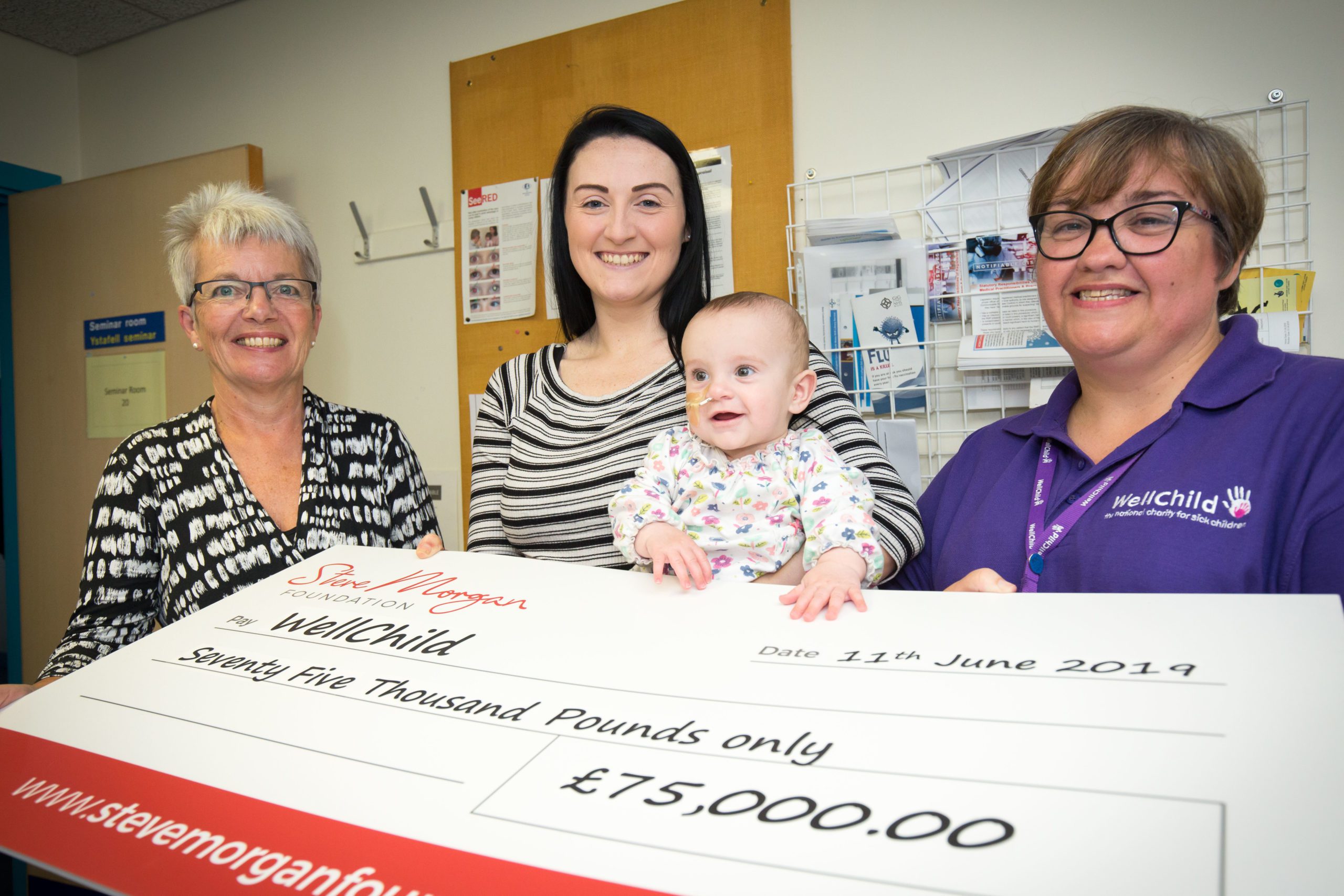 WellChild Nurse Esther presented with cheque