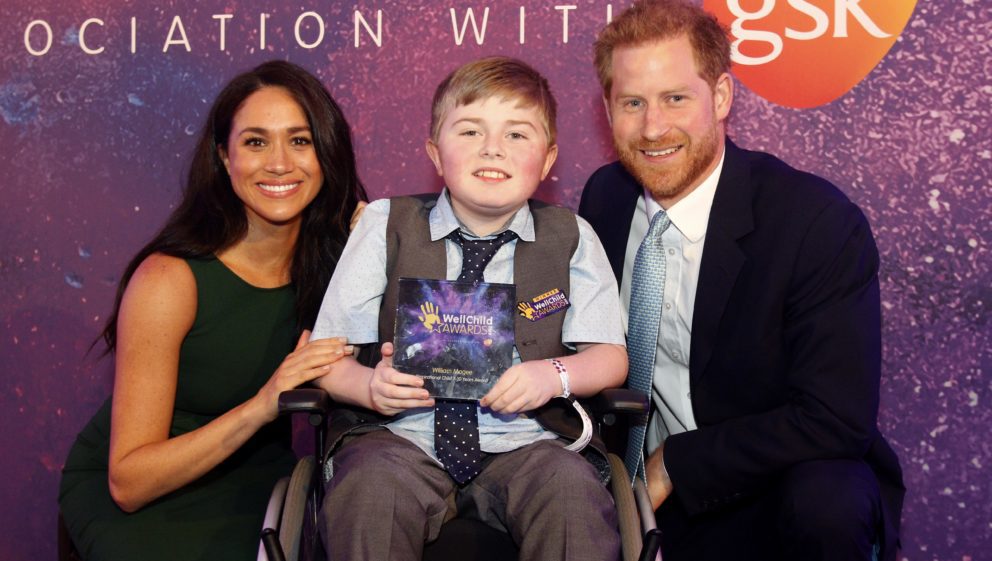 Duke and Duchess with winner at WellChild Awards