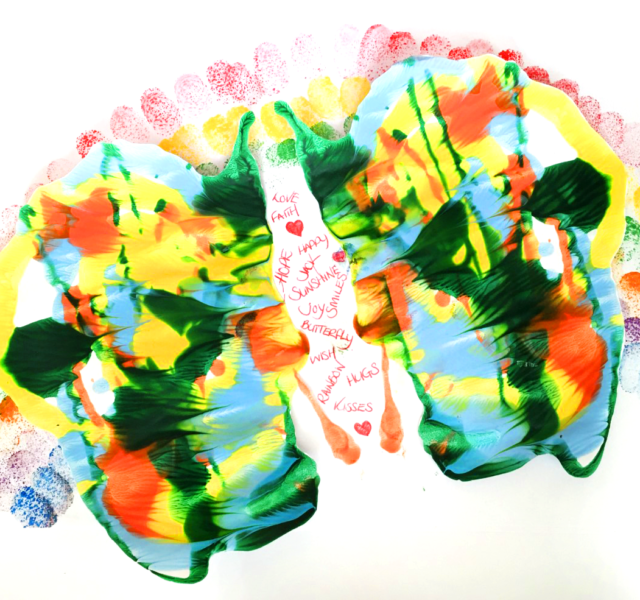 WellChild Butterfly Postcard Design