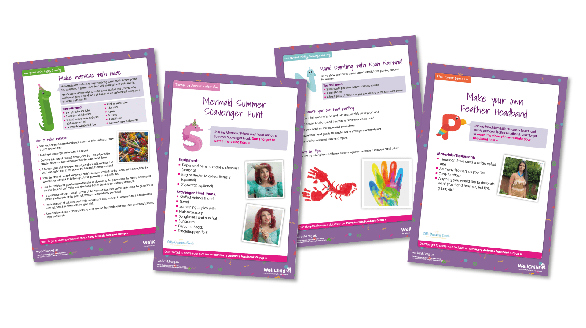 Sneak peak of Party Animals activity cards