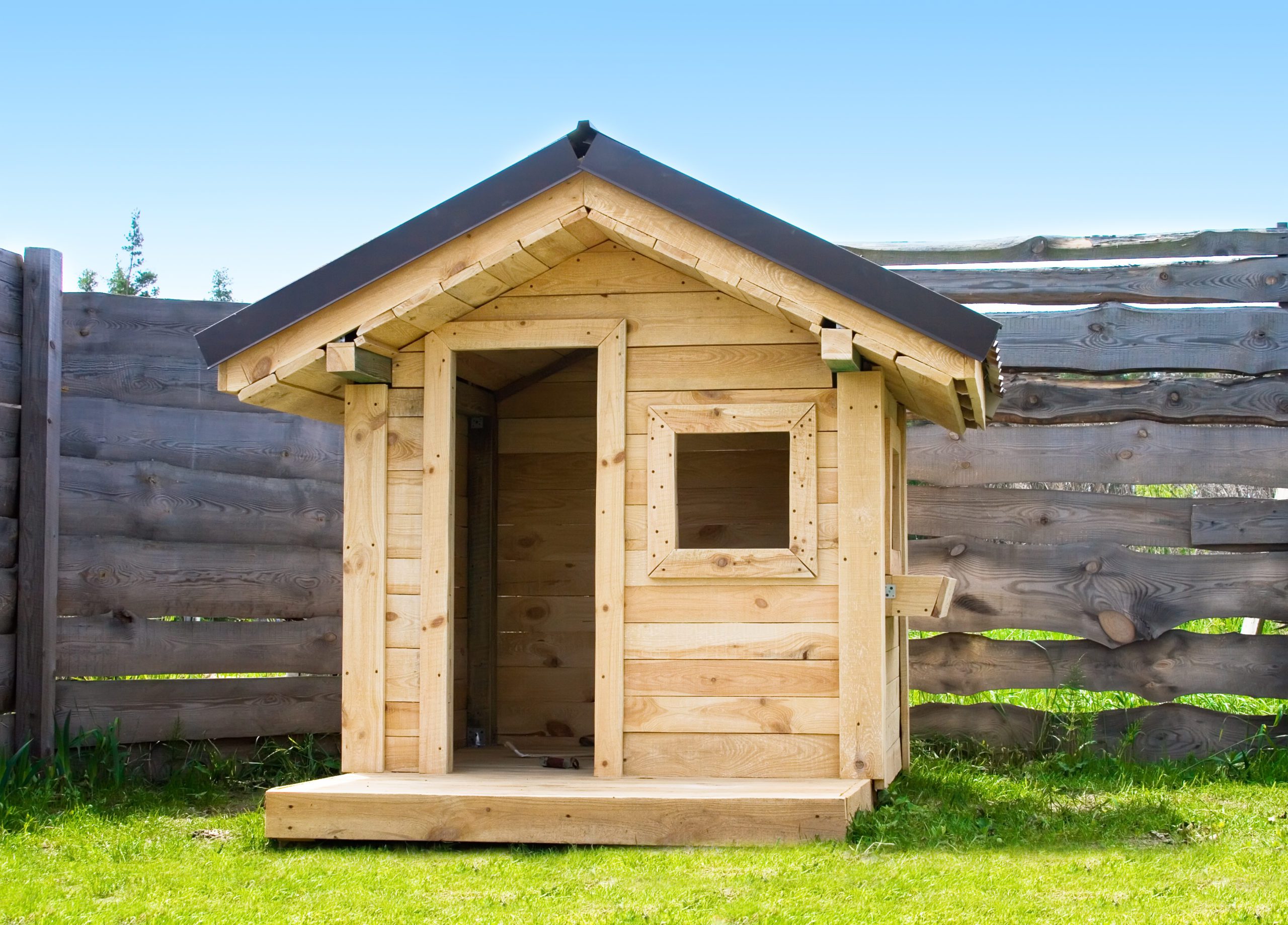 Children's playhouse in a garden