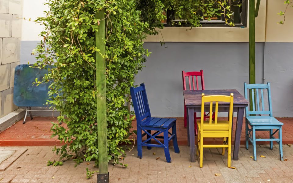 colourful garden furniture