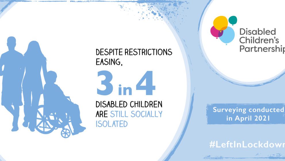 3 in 4 disabled children socially isolated