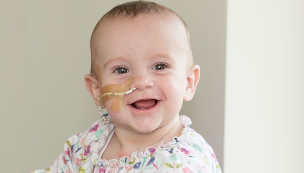 Baby Phoebe who is supported by WellChild Nurse Esther