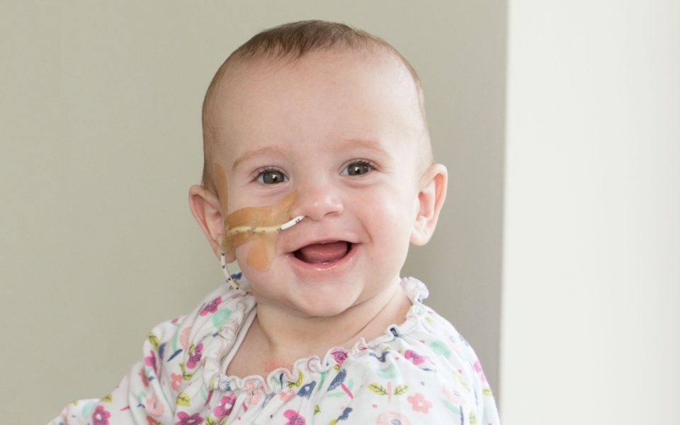 Baby Phoebe who is supported by WellChild Nurse Esther