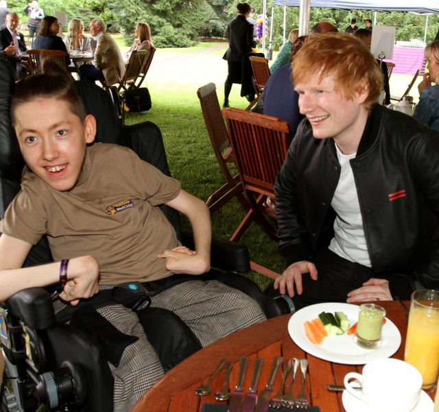 WellChild Award winner Luke with Ed Sheeran