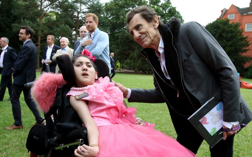 WellChild Award winner Rhea with celebrity guest Ronnie Wood