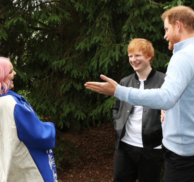 Singers Anne-Marie and Ed Sheeran with WellChild Patron The Duke of Sussex