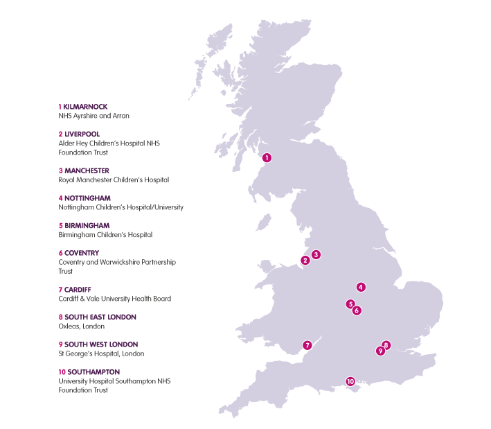 Map of Better at Home Units across the UK