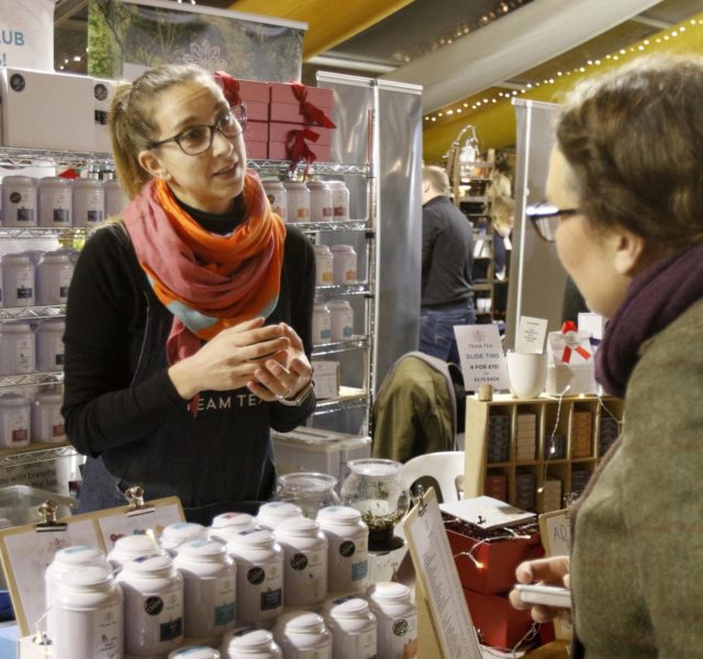 Stallholder at the Christmas Fair