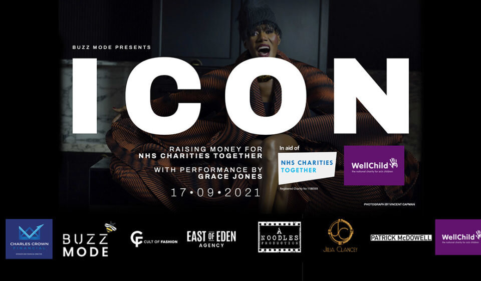 ICON event logo with Grace Jones