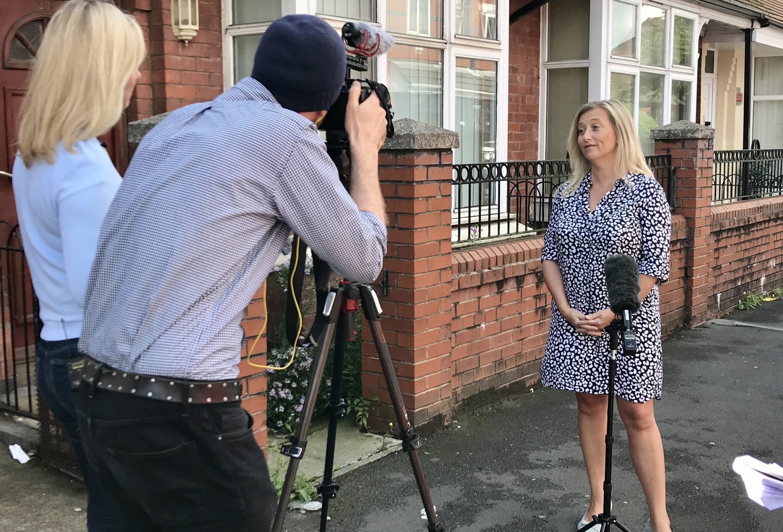 WellChild Director of Programmes Tara Parker being interviewed on camera