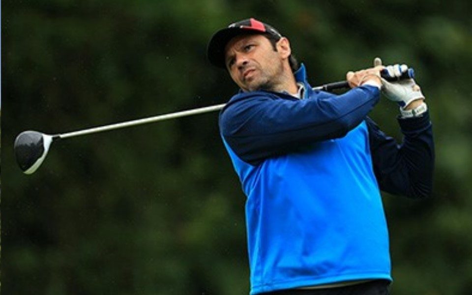 Mark Ramprakash playing golf