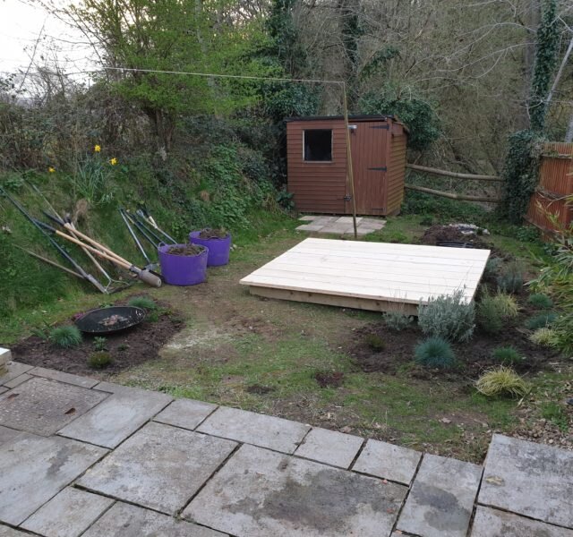 Decking design, Lorna's garden