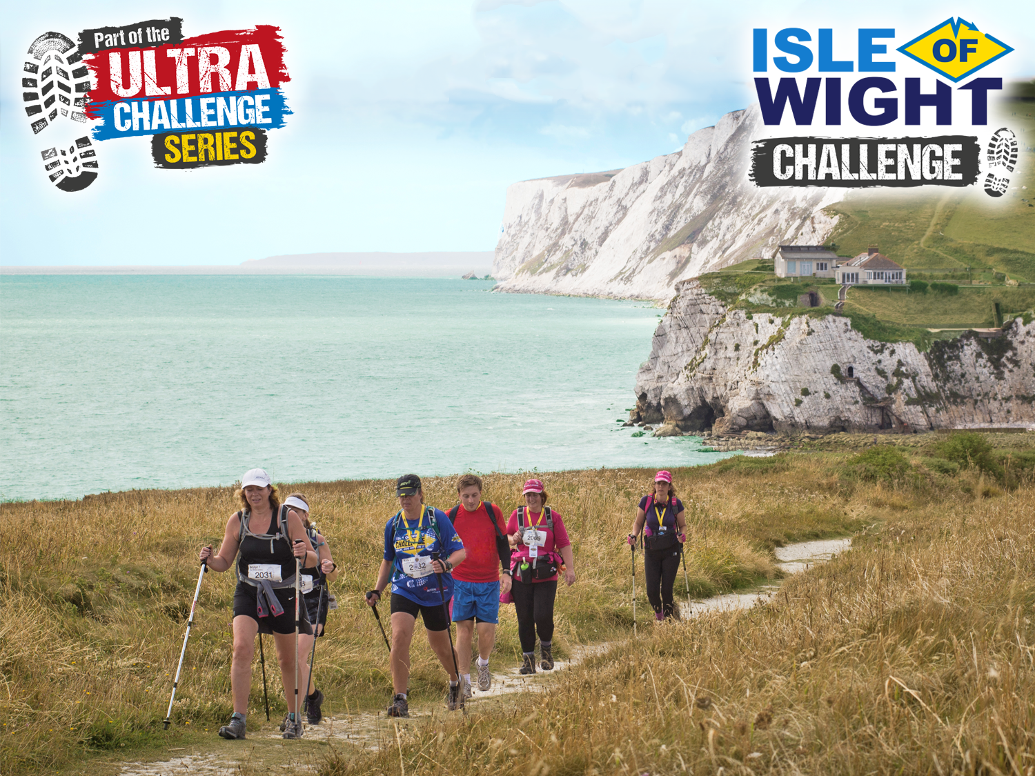 Walkers on the Isle of White Coastal Challenge