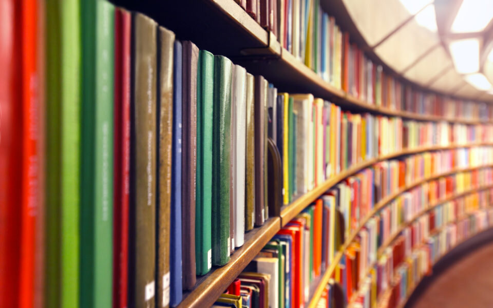 Books in a library