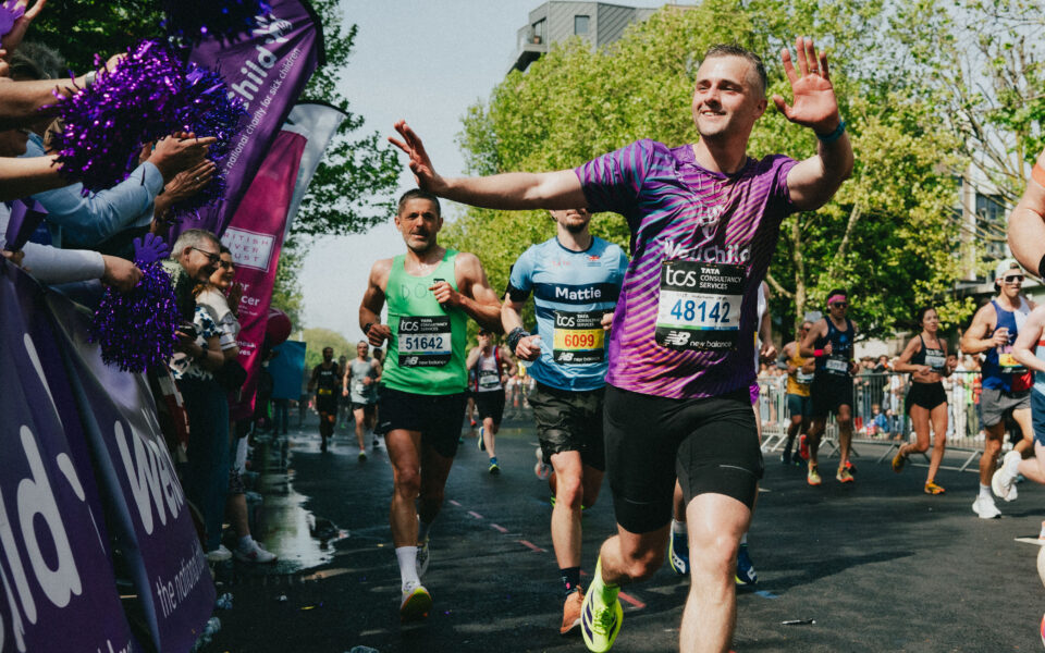 WellChild runner participating in a marathon event.